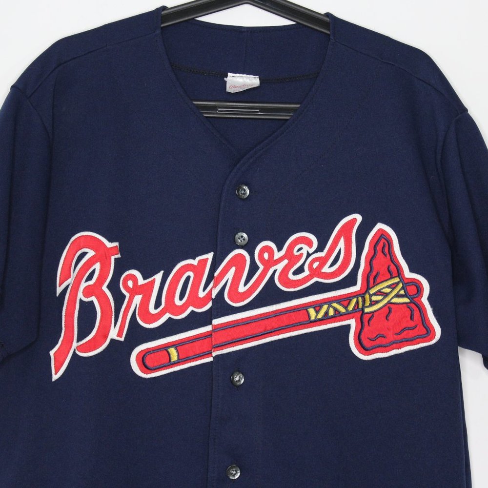 VTG Rawlings Atlanta Braves 80s 90s Jersey A694 - Picture 2 of 5